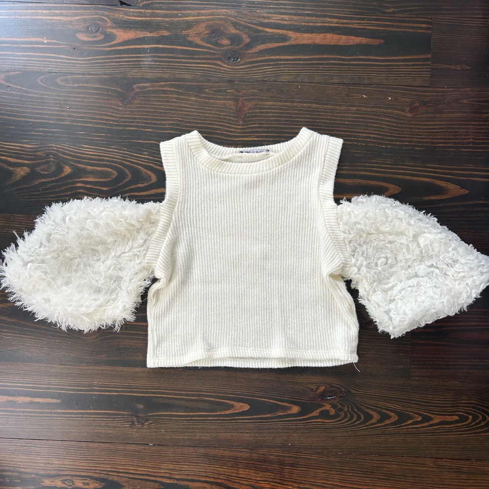 Zara Off-the-shoulder Crop Top